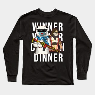 PUBG Chicken Dinner with Girlfriend Long Sleeve T-Shirt